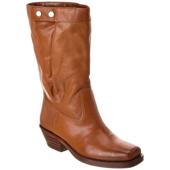Isabel Marant Ademe Leather High Boot, Brown - Picture 1 of 5